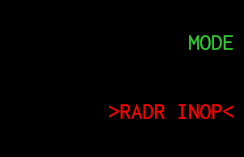 Radar Product Mode: Inoperative